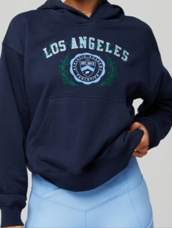 Fabletics Tops - Fabletics Year Round Terry Navy Blue Women's Hoodie Size XXL